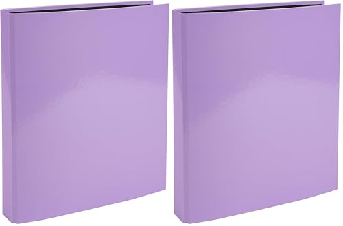 Exacompta 54565E Aquarel Ringbuch. Made in Germany. 2-D-Ring-Mechanik DIN A4 Füllhöhe 25 mm Malve Kalender Organizer Ring-Ordner Hefter Plastikordner ideal für Büro und Schule, 1 Stück (Packung mit 2)