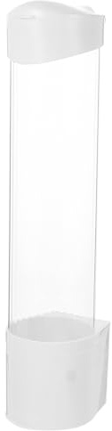 HOMOCONO Porta Bicchieri di Plastica da Muro Bianco, Dispenser per Bicchieri Usa e Getta in Abs e Pc, Supporto a Parete Creativo la Casa