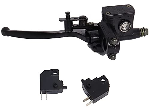 Poweka 7/8 Universal Left Hydraulic Brake Master Cylinder for Motorcyle Kids ATV Quad Moped Pit Dirt Bike 50cc 70cc 90cc 110cc 125cc 150cc 200cc 250cc GY6 Engine with Handle Lever
