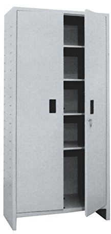 PROMETAL Pratiko Tuttopiani cm 100 x 40 x H 175 – Armario Todo Pisos 'Pratiko' de Chapa Charol, Dos Ante. Completo de Quattro mensole. fornito sin Montar.