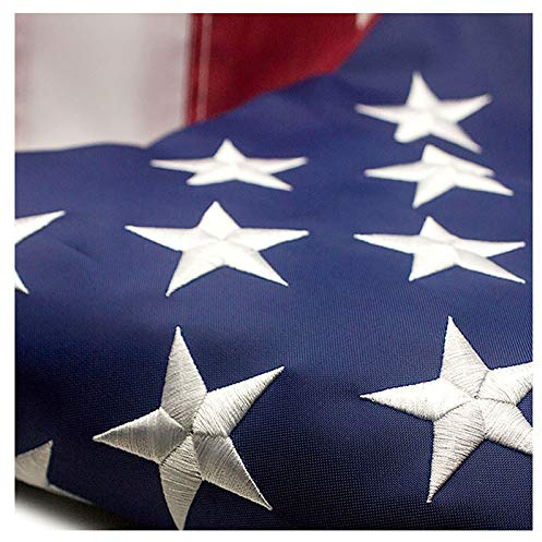Amerikanische Flagge, 90 x 152 cm, bestickte Sterne, genähte Streifen, Messingösen, US-Flaggen – langlebiges Oxford-Gebaut für den Außenbereich