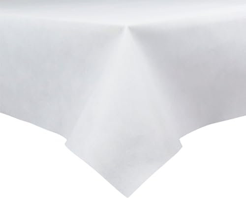 Sensalux Buffet-Tischdecke, Vlies, 1,5m x 3m, Standard 100 by Oeko-TEX® - Klasse I, abwischbar, Lotuseffekt, Weiß