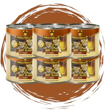 Warnicks Tierfutterservice Wolfsblut Deep Glade Puppy Nassfutter für Welpen mit Rothirschfleisch (6 x 200g)