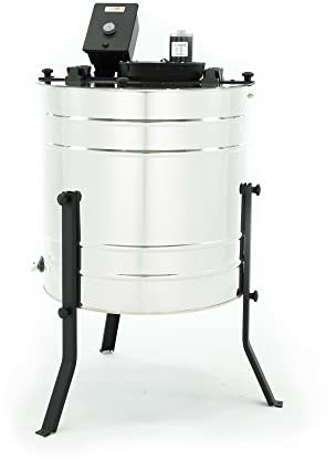 LYSON 4-Waben Honigschleuder Diagonalschleuder Ø600 mit elektrischem Antrieb Honeyextractor Tangentialschleuder für 4 Rähmchen Universal Edelstahl Imkerei Bienenzüchter Zubehör BASIC LINE