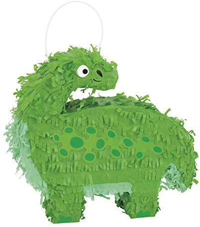 Mini Dinosaur Pinata Favor Decoration - Adorable & Unique Green Party Decor - Ideal for Kids Birthday, Prehistoric-Themed Event - 1 Pc