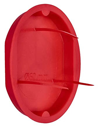 Voxura Signaldeckel rot Ø 60mm für Unterputz-Gerätedose Unterputzdose Schalterdose Verteilerdose rund UP 50 Stück
