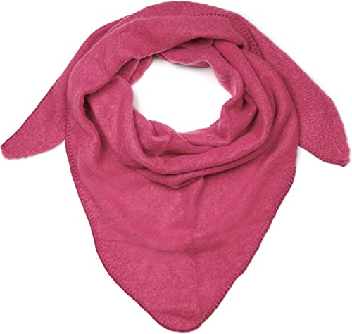 styleBREAKER Damen XXL Strick Dreieckstuch Viskose Wolle Mix, Pink | Leicht meliert, 188x80 cm Maß für flexible Stylings (als Schultertuch oder Cape), 80 % Naturfaser und 20 % Alpaka-Anteil.