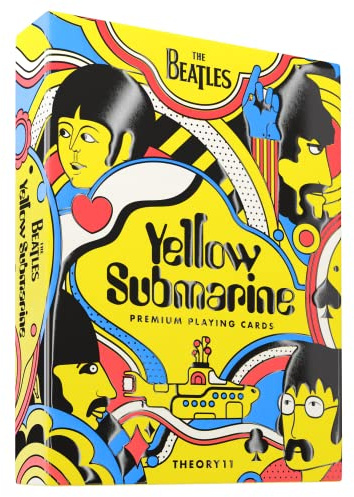 The Beatles Playing Cards Yellow Submarine | Beatles Movie Theme Poker Deck with Custom Artwork, Magic, Cardistry, Game Night Gift for Music Fans, Card Collectors