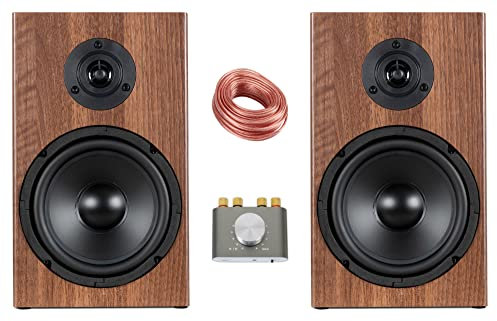 McGrey BSS-265 BR Micro Stereo - incl. mini amplificatore e cavi per altoparlanti - ricevitore Bluetooth® - ingressi jack e USB - 80 watt - marrone