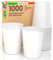 1000 vasos de papel de 200 ml ecológicos biodegradables desechables blancos, fabricados en Italia, para bebidas calientes y agua – Producto y empaquetado en Italia