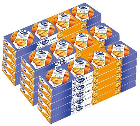 15X Hero Extra - Confettura Monodose gusto Albicocca 4x25gr [Box 15 Confezioni] - Albicocche