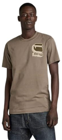 G-Star Men's Shadow Graphic Slim T-Shirt, Brown (turf D23901-336-273), S