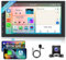 Double Din Android Car Stereo with CarPlay Android Auto,Hodozzy 4GB+64GB 8 Core 7 Inch Touchscreen Universal Car Radio GPS Navigation Bluetooth WIFI Mirror Link SWC FM RDS Radio+Reversing Camera+MIC