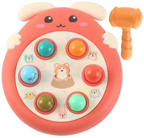 Fulenyi Frapper la Taupe du Jeu, Jouet pour Frapper Les Taupes - Hammer Games Jouet en Forme de Lapin à développement précoce avec Marteau, Jouet interactif, Cadeau d'anniversaire pour