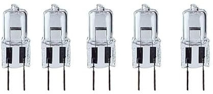 UGEFKMQ Lampadina G5.3 12V 75W Lampadina Alogena GU5.3 Base a doppio ago Alogeno Lampada A Capsula Bianco Caldo 2700K,20 W,5 Pezzi