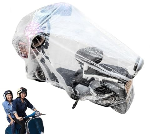 Genérico Cubierta Transparente para Motocicleta | Funda para Moto al Aire Libre - Protección contra el Viento, Resistente al Calor y Agua