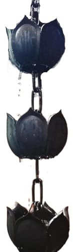 Regenwassermanagement Regenkettensammler Kunststoff Regenkette Outdoor Deko Regenwassersammler für Wohnung Balkon, Tempel Garten Regenfänger für Abflussrinnen Garten Regenketten