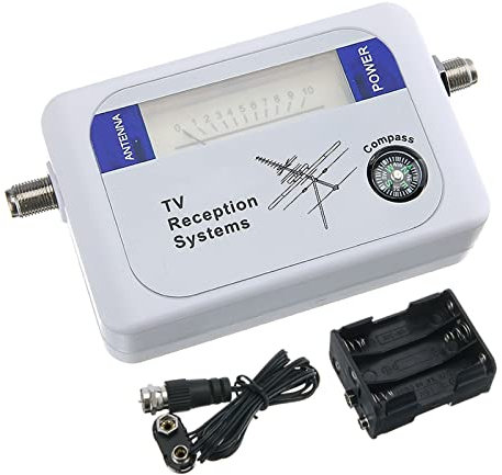 Détecteur de satellite, détecteur de signal, Détecteur de boussole de Signal 95DTW DVB-T mètre de force d'antenne de détecteur de télévision numérique léger et pour régler l'antenne parabolique de tél