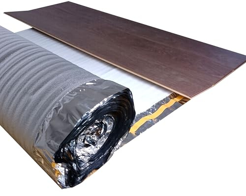 uficell® Trittschalldämmung ALU Plus PE-Schaum Laminatunterlage mit Alu-Dampfbremse Stärke: 2 mm Tritt- und Gehschalldämmung perfekt für Laminat und Parkettböden (3 mm Stark | 150 m² - 6 Rollen)