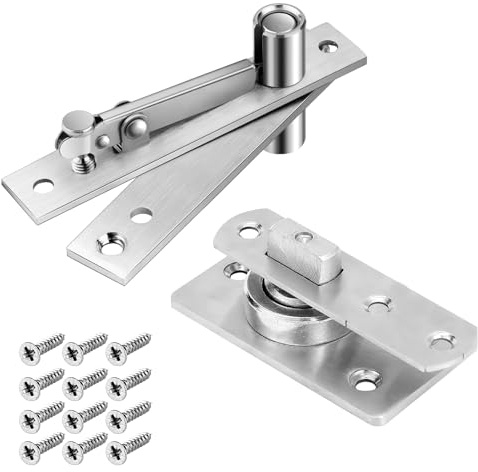 HBL' 150KG Heavy-Duty Invisible Pivot Hinge for Large Wooden Bookshelves | Pivot Hardware for Bookshelves or Secret Doors, Hinges with Built-in Ball Bearings for Smooth, Quiet Operation.