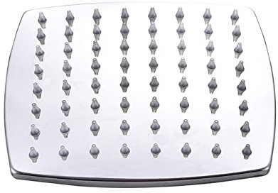 GSZCCZS Regenduschkopf, quadratisch, Edelstahl, Regenduschkopf, druckverstärkendes Design, Fester Duschkopf, einfach zu reinigen und zu installieren, tolles Duscherlebnis, Chrom-Finish/6 Zoll ()