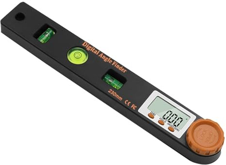 Cercatore angolare digitale da 7 pollici, 230 mm, con display LCD, righello goniometro 4 in 1, per la lavorazione del legno, falegname, costruzione