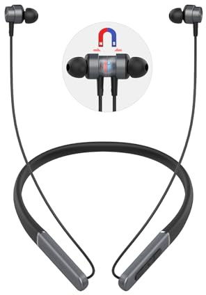 MORMOQUE Neckband Bluetooth Headphones,Wireless Earbuds with Magnetic Switch,Built-in Microphone Earphone,40H Playtime,ENC+IPX5 Waterproof HD Bass,for Sports/Running/Gym/Travel,Compatible iOS/Android