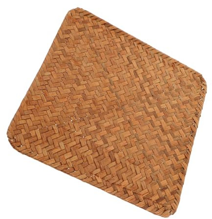 Mipcase Tappetino da Tavolo in Paglia Intrecciata 20x20 Cm Resistente al Calore Antiscivolo per Caffè The in Cucina o Sala da Pranzo