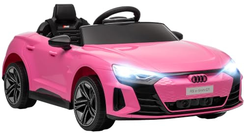 HOMCOM Kinder Elektroauto Audi RS E-tron GT 12V Kinderauto 2 Motor Rosa
