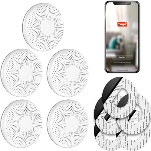 SAVS CS11W Kombinierter Rauch und CO Melder WLAN 5er-Pack – 10 Jahre Batterie – Rauchmelder und Kohlenmonoxid Melder - Smart WiFi kompatibel mit Tuya App – Montage ohne Bohren | 5er Set kombinierter Rauch- und CO-Melder mit 10-Jahres-Batterie, Tuya App, WLAN-Anbindung und Montage ohne Bohren.