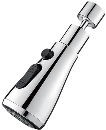 Ruvan Mitigeur Cuisine, Douchette Evier Cuisine 360° Rotatif 3 Modes Avec Mousseur Robinet Anti, Éclaboussures, Adaptateurs Multi-Tailles Pour Évier De Cuisine (13.5*6cm)