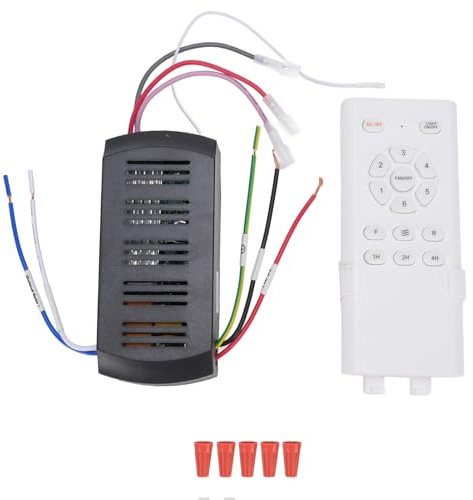 Vikye Kit Telecomando Universale per Ventilatore da Soffitto, velocità del Ventilatore da Soffitto, Timer e Controllo della Luce, compatibilità Universale per Lampada Ventilatore da