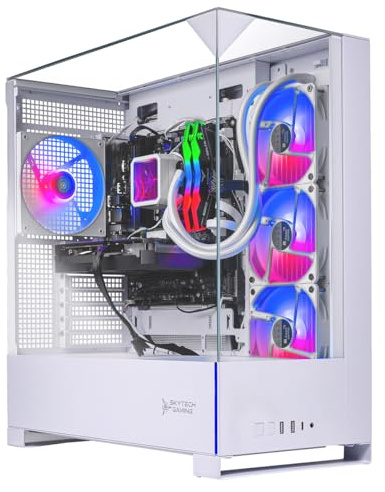 Skytech Gaming Archangel 5 Gaming-PC, AMD Ryzen 7 7800X3D 4,2 GHz, AMD RX 9070XT 16 GB RAM, 1 TB Gen4 Me NVSSD, 32 GB DDR5 RAM 6000, 750 W Gold PSU, 360 ARGB AIO, WLAN, Win 11, dator
