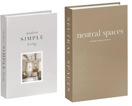 Deko Bücher, 2er Set Faltbar Stilvolle Dekorative Buch für Heimdekor, Moderne Fake Books zur Dekor von Bücherregalen, Couchtischen und Regalen im Wohnzimmer