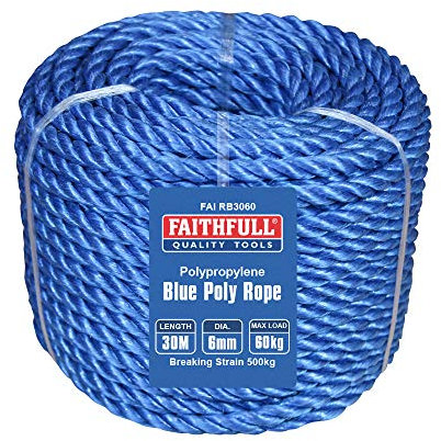 Faithfull Corda poliestere blu 6 mm 30 m