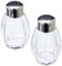 FACKELMANN 46856 Salz- und Pfefferstreuer, Glas, Silber,2er Set, 40ml