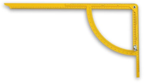 hedue® Anreissgerät Alphawinkel Classic Gelb - Alpha Winkel für Zimmerer, Anreißwinkel & Präzisionswinkel, Zimmermann Werkzeug