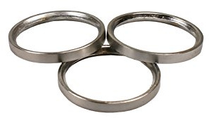 Gardinenringe Edelstahl Optik für 16 mm Gardinenstangen – 10 Stück