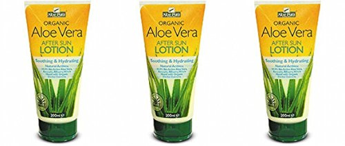ALOE PURA Organic Aloe Vera After Sun Lotion 200ml (PACK OF 3)