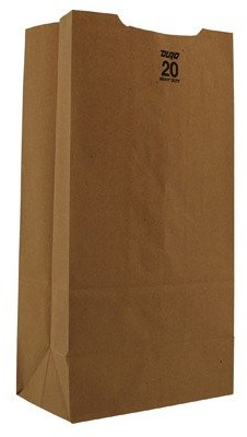 BAGGH20 20# Paper Bag, Heavy-Duty, Brown Kraft,8-1/4 x 5-5/15 x 16-1/8, 500-Bundle