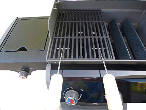 Gusseisen Grillrost (3,6 kg) + Griffe für WEBER SPIRIT E 210 220 225 | ab Baujahr 2013 Reglerknöpfe vorn / Grillclub / deutscher Fachhändler