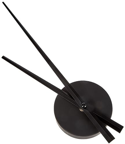 TFA Dostmann Lancette Orologio da Parete 60.3036.01 MINIMALIST, DIY, Silenzioso, Metallo, Orologio da Muro, Moderni, Meccanismo Orologio da Parete, Fai da Te, Decorativo, Eleganto, Nero