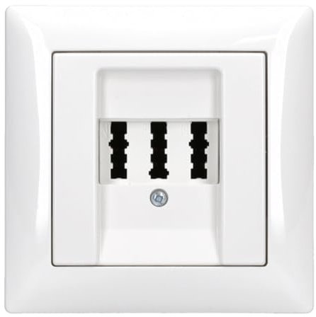 Bush Hunter - Conexión telefónica completa / TAE toma teléfono NFN 3x6 + 1 elemento y la cubierta, todo ello en blanco alpino Reflex SI.