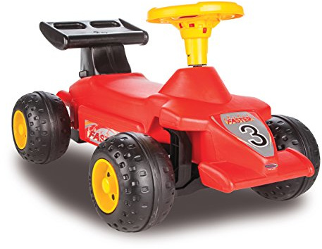 JAMARA 460274 - Rutscher Formula Kid Rot - Stabil und Robust, Haltegriffe im Heckflügel, Kippschutz, ansprechendes Design in Rot oder Hellblau, Hupe