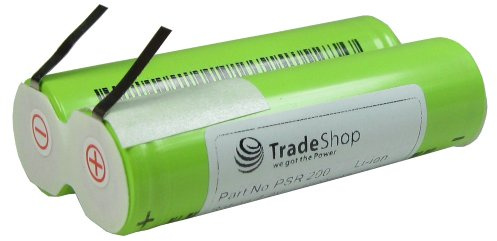Trade-Shop Hochleistungs Li-Ion Akku 7,2V/7,4V / 2200mAh für Bosch Prio Schleifmaschine Multischleifer, Bosch PSR200 PSR-200 7.2 LI Akkuschrauber ersetzt Bosch BST200 BST-200