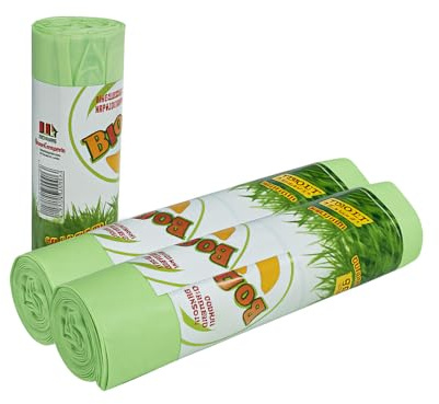 Palucart Sacchi Raccolta Umido e Organico cm 50x60 (30 Litri) 50 Pezzi biodegradabili e compostabili, 5 rotoli da 10 pezzi - M