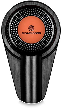 CIGARLOONG Zigarren Aschenbecher Classic Single für Patio/Outdoor/Indoor Aschenbecher (Farbe: Black 2)