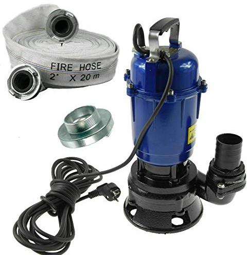 Fäkalienpumpe Tauchpumpe Schmutzwasserpumpe 550W 300l/min - 18000l/h mit 20m Bauschlauch C IBO MAGNUM