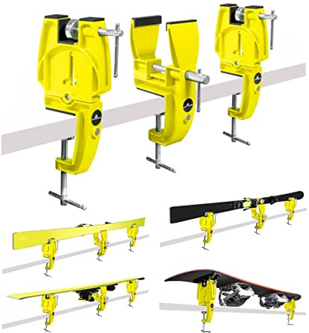 RaceWax SkinRocks Ski Vise Racing Skispanner Pro Plus World Cup Skihalterung gelb