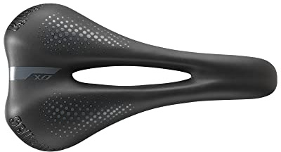 Selle Italia XO Man Gel Flow - Selle Vélo Homme Trekking & Commuting, Cadre Alliage FeC, Trou Anatomique - Taille Unique S2, Noir